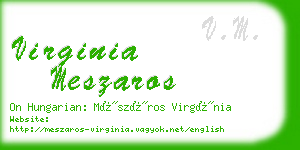 virginia meszaros business card